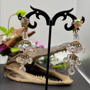 Chandelier screw back earrings vintage